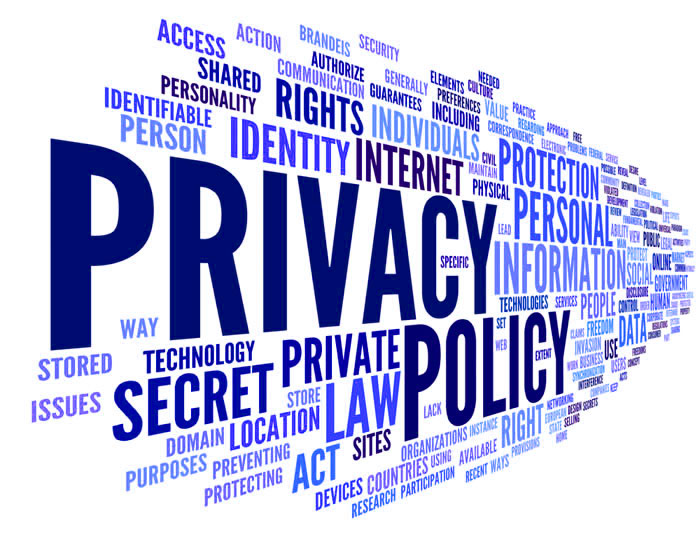 privacy policy picture of mixed words